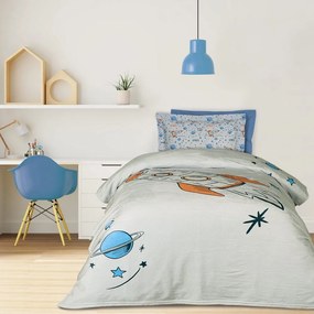 Κουβέρτα Παιδική 4912 Fleece Blue-Grey-Orange Das Home Μονό 160x220cm Πολυέστερ