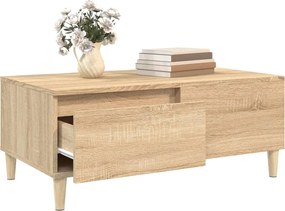 vidaXL Τραπεζάκι Σαλονιού Sonoma Δρυς 90x50x36,5 εκ. Επεξεργασμ. Ξύλο