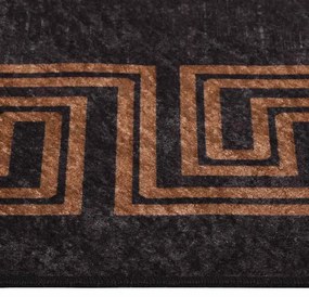 vidaXL Χαλί Πλενόμενο Μαύρο / Χρυσό 80 x 150 εκ.