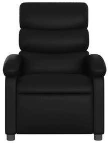 vidaXL Πολυθρόνα Ανακλινόμενη Μαύρη από Συνθετικό Δέρμα