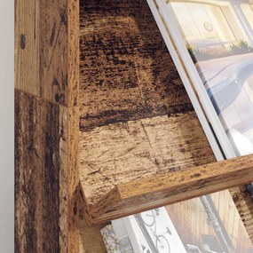 vidaXL Ράφι Περιοδικών Παλιό ξύλο 70 x 41 x 126 εκ. Επεξεργασμένο ξύλο