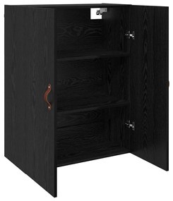 vidaXL Τοίχου Ντουλάπα Επιτοίχιο 2 pcs Μαύρη Οξυά 69,5 x 34 x 90 εκ.