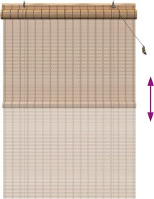 vidaXL Ρόλερ (στόρι) Φύση 130 x 220 εκ Μπαμπού