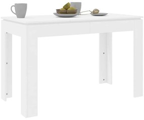 vidaXL Τραπεζαρία Λευκή 120 x 60 x 76 εκ. από Επεξ. Ξύλο