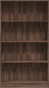 vidaXL Βιβλιοθήκη Καφέ Δρυς 80x24x143 εκ. από Επεξεργασμένο Ξύλο