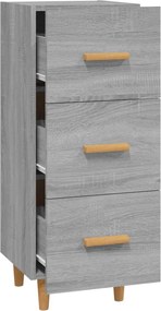 vidaXL Ντουλάπι Γκρι Sonoma 34,5x34x90 εκ. από Επεξεργασμένο Ξύλο
