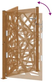 Πύλη κήπου 105x155 cm από καιρικό χάλυβα Light Design - Καφέ