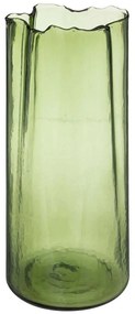Βάζο Irregular 07.193755 15x32cm Green Γυαλί