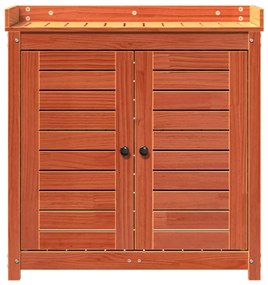 vidaXL Τραπέζι Κηπουρικής με Ράφια Καφέ 82,5x50x86,5 εκ. Μασίφ Πεύκο