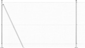 vidaXL Στύλος Περιφράξεων Ασημί 25 x 1,5 μ (16 x 16 χλστ. πλέγμα)