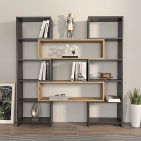 Βιβλιοθήκη Μαύρο / Δρυς MIFIMU 163.5x22x150