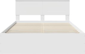 vidaXL Σκελετός Κρεβατιού Λευκό 150 x 200 cm Επεξεργασμένο ξύλο