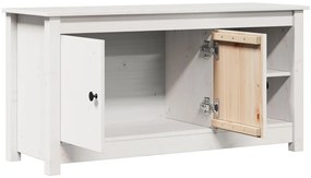 vidaXL Έπιπλο Τηλεόρασης Λευκό 103x36,5x52 εκ. από Μασίφ Ξύλο Πεύκου