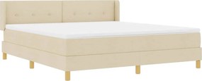 vidaXL Κρεβάτι με ελατήρια με στρώμα Κρεμ 200 x 180 cm Πολυεστέρας