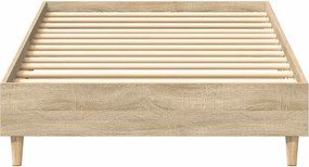 vidaXL Πλαίσιο κρεβατιού χωρίς στρώμα Sonoma Oak 100x200 cm