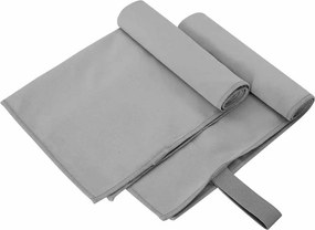 vidaXL Αθλητικές Πετσέτες 2 pcs Σκούρο γκρι 50 x 30 cm