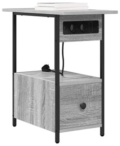 vidaXL Κομοδίνο Γκρι sonoma 60 x 30 x 61 εκ Επεξεργασμένο ξύλο