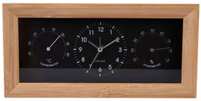 Ρολόι Επιτραπέζιο - Ξυπνητήρι Neat KA5925BK 26x5,4x12,8cm Natural-Black Karlsson Bamboo