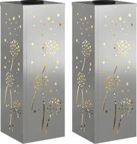 vidaXL Ηλιακό LED Φως Δρόμου 2 pcs Σκ rusty Γαλβανισμένο