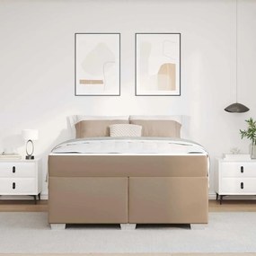 vidaXL Σκελετός Κρεβατιού Άλλο Καπουτσίνο 140 x 200 cm Τεχνητό δέρμα