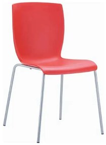 Καρέκλα Πολυπροπυλενίου Μέταλλο 6τμχ Mio Red 47Χ50Χ80εκ.