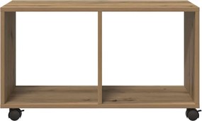 vidaXL Ντουλάπι Τροχήλατο Αρτισιανή Δρυς 72x33x42,5 εκ. Επεξ. Ξύλο