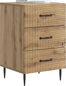 vidaXL Κομοδίνο Artisan Δρυς 43 x 41 x 66,5 εκ. Επεξεργασμένο Ξύλο