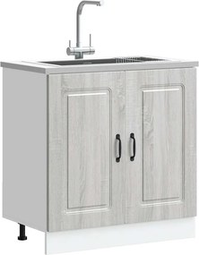 VidaXL Ντουλάπι βάσης νεροχύτη "Kalmar" Γκρι Sonoma 80x46x81,5 cm