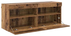 vidaXL Ντουλάπι Τηλεόρασης Τοίχου Παλιό Ξύλο 100 x 30 x 40 εκ