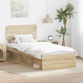 vidaXL Σκελετός Κρεβατιού Sonoma Δρυς 100 x 200 cm