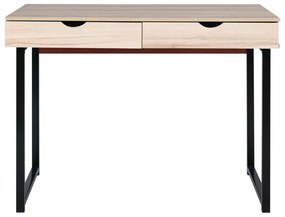 Η/Υ (2-συρτ) ΓΡΑΦΕΙΟ 100x48x75cm Μεταλ.Μαύρο/Maple
