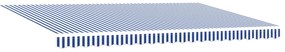 vidaXL Ανασυρόμενη Τέντα Μπλε και Λευκή 500x300 εκ