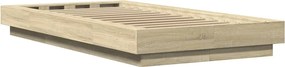 vidaXL Πλαίσιο Κρεβατιού Sonoma Δρυς 75 x 190 εκ. Επεξεργασμένο Ξύλο
