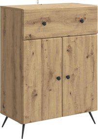 vidaXL Πλαϊνό γραφείο Artisan Δρυς 66 x 34,5 x 90 εκ