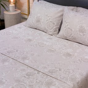 Σεντόνια Υπέρδιπλα (Σετ) Naf-Naf Diamond 253 Pearl Grey