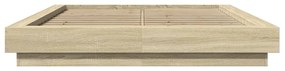 vidaXL Πλαίσιο Κρεβατιού Sonoma Δρυς 140x200 εκ. Επεξεργασμένο Ξύλο