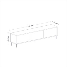 Έπιπλο Τηλεόρασης Τραβερτίνη / Χρυσό IMAJ 180x35x45,2