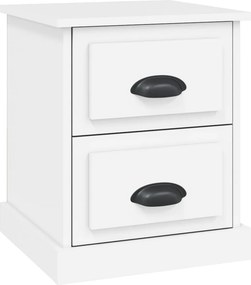 vidaXL Κομοδίνο Λευκό 39 x 39 x 47,5 εκ. από Επεξεργασμένο Ξύλο