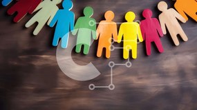 Intra Συλλεκτικό Ξύλινο Παζλ Plywood 4mm - Πολύχρωμα χάρτινα κοψίματα σε σχήμα ανθρώπων Σε Ξύλινο Κουτί - Διαστάσεις Puzzle: 10x10 cm – 25 κομμάτια