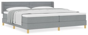 vidaXL Κρεβάτι με Στρώμα σε Ανοιχτό Γκρι - 200 x 200 cm, Ύφασμα.