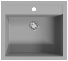 vidaXL Νεροχύτης με Μονή Γούρνα Γκρι Γρανιτένιος