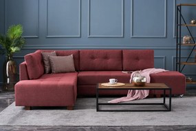 Corner Sofa-Bed Manama Corner Sofa Bed Left - Claret Red Claret Red