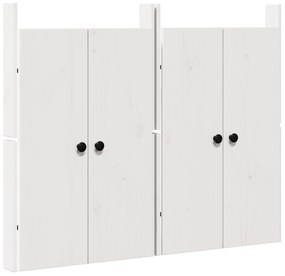 vidaXL Πόρτες Κουζίνας Εξωτερικού 2 τεμ Λευκές 50x9x82 εκ Μασίφ Ξύλο Πεύκου