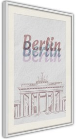 Αφίσα - Pastel Berlin - 40x60 - Μαύρο - Με πασπαρτού