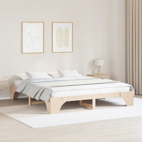 vidaXL Κρεβάτι 180x200cm από Μασίφ Ξύλο Πεύκου