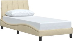 vidaXL Πλαίσιο κρεβατιού χωρίς στρώμα Hanko Κρέμα 80x200 cm Ύφασμα