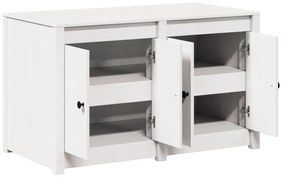 vidaXL Ντουλάπι Εξωτερικής Κουζίνας Λευκό 106x55x64 εκ. Μασίφ Ξύλο Πεύκου