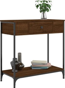 vidaXL Τραπέζι Κονσόλα Καφέ Δρυς 75x34,5x75 εκ. Επεξεργασμένο Ξύλο