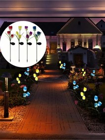 Stewehome Ηλιακό φωτιστικό κήπου τουλίπα Λευκό
