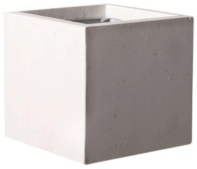 Κασπώ Πήλινο Τετράγωνο Rocky XL D-5050-8 50x50x50 Light Grey Supergreens Πηλός